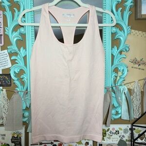 Forever 21 Light Pink Ribbed Racerback Tank Women’s Size Large Workout Athletic